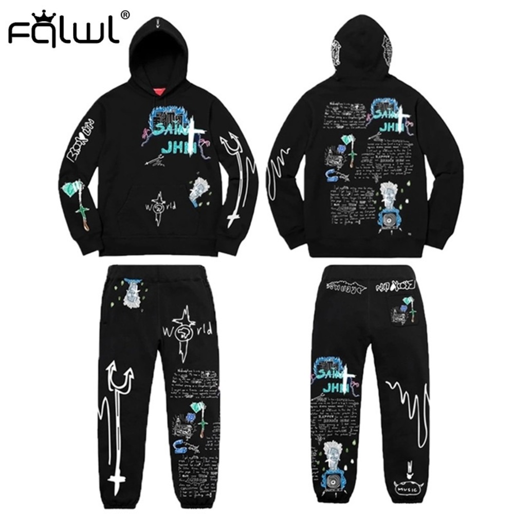 Black Graffiti Jogging Set 🖤